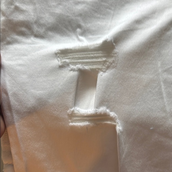 Women’s White Distressed Crop - Picture 5 of 5